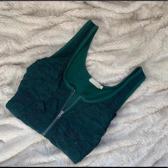 URBAN OUTFITTERS Pins & Needles Green Zipper Tank - Picture 2 of 4